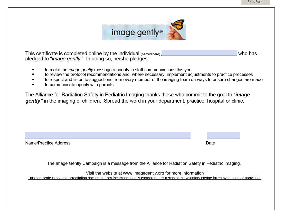 Pledge Certificate